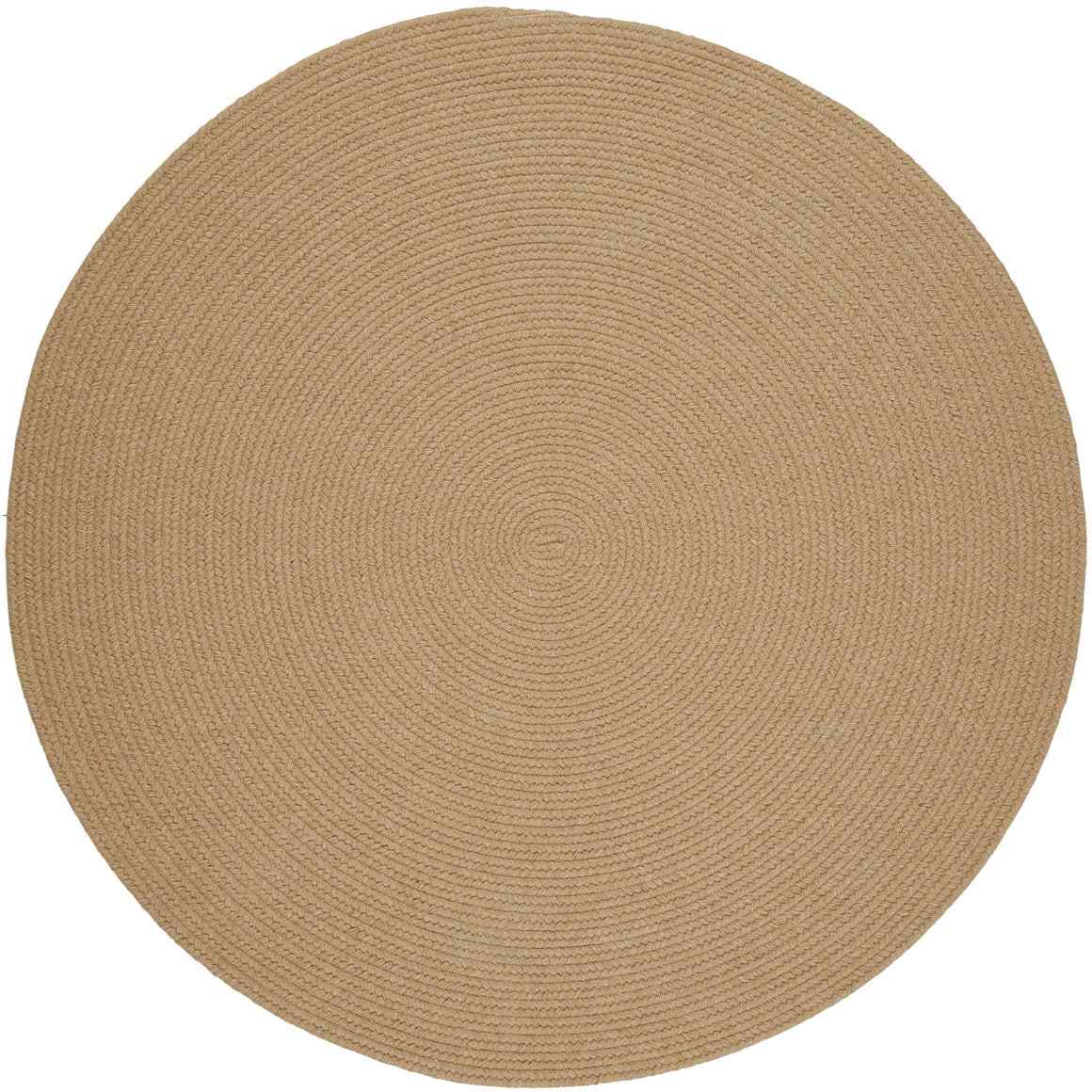 Wool Solids Braided Round Reversible Area Rugs