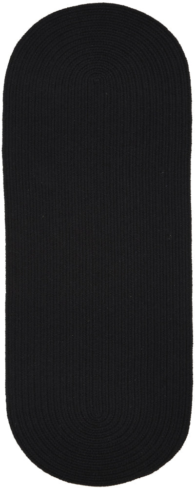 Wool Solids Braided Runner Area Rugs