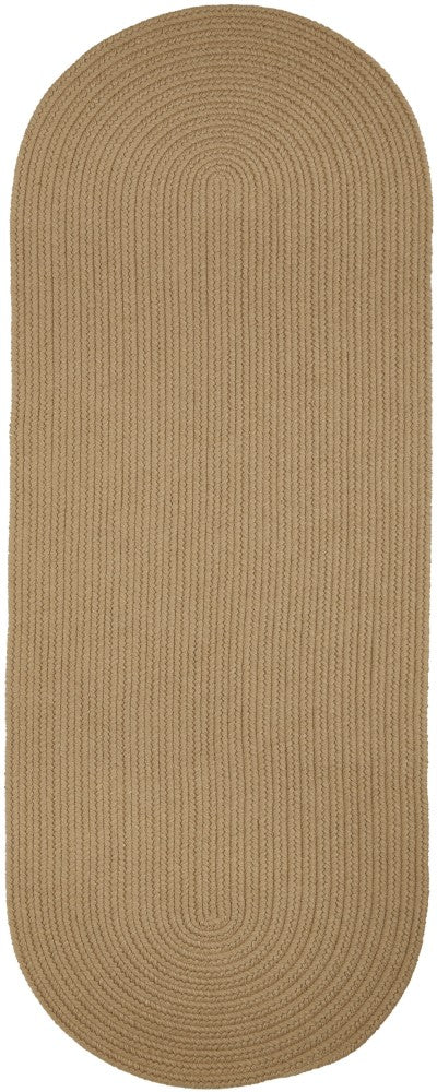 Wool Solids Braided Runner Area Rugs