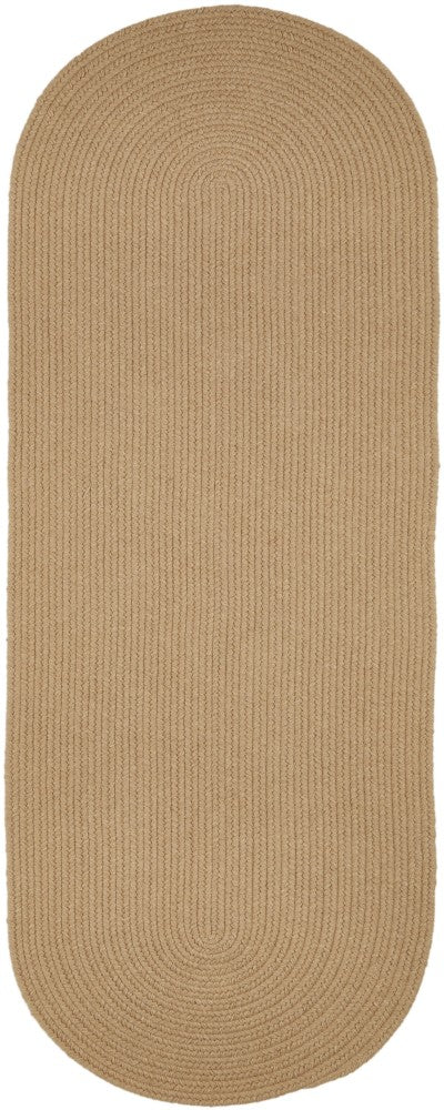 Wool Solids Braided Runner Reversible Area Rugs