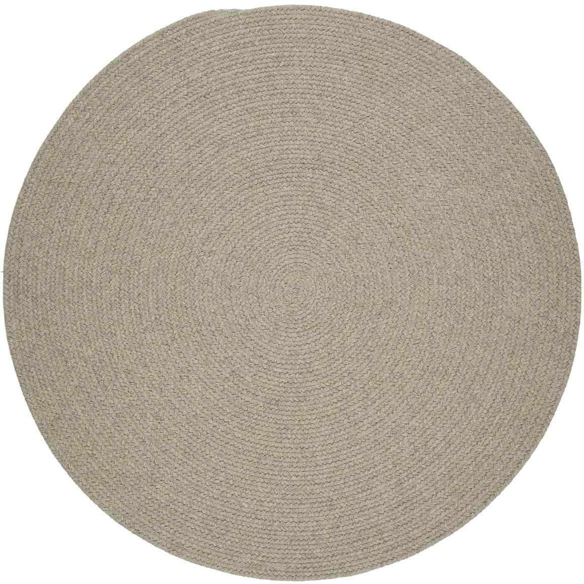 Wool Solids Flat Braid Round Area Rugs