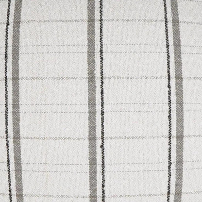 Wooly Bully Snow Stripes White Grey Large Throw Pillow