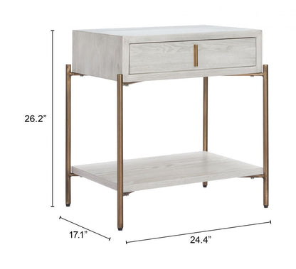 Yoru One Drawer Wood Nightstand
