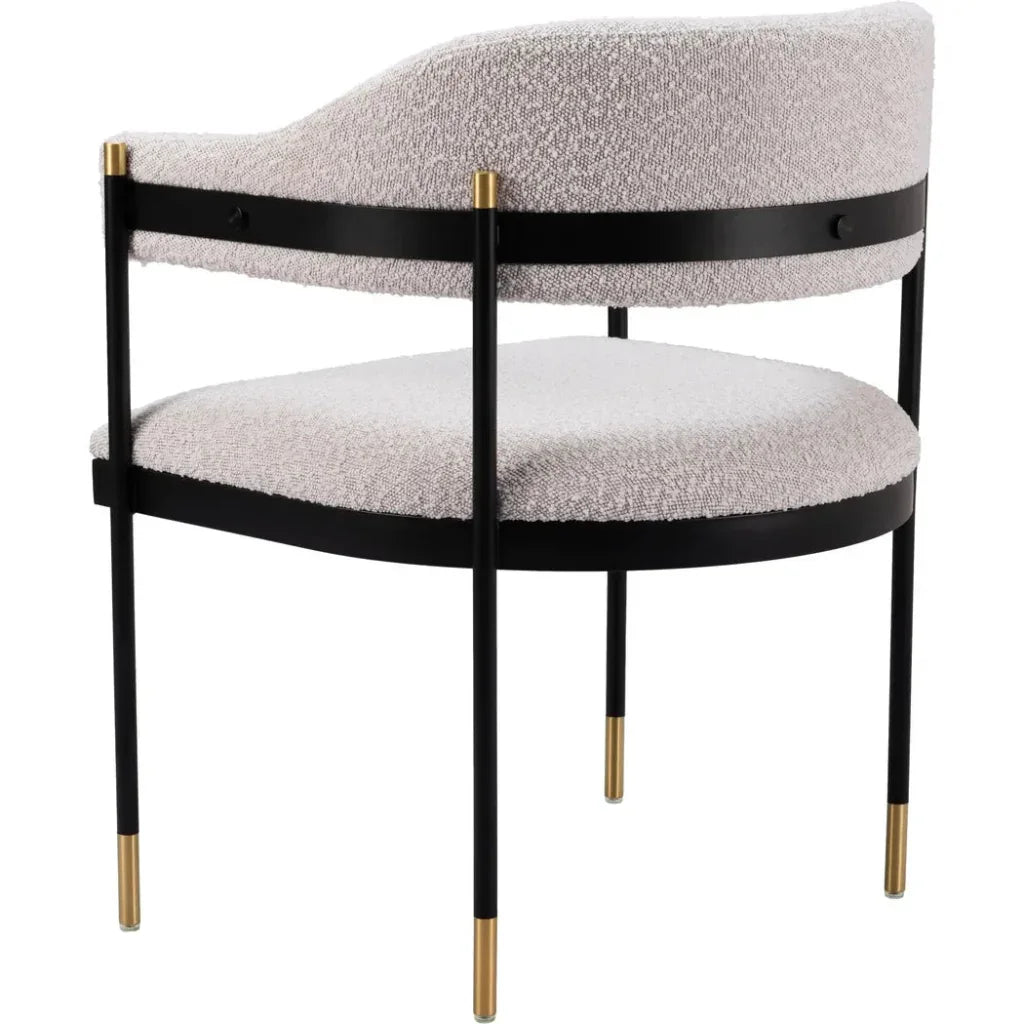 Zadar Misty Gray Dining Arm Chair