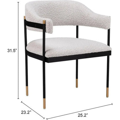 Zadar Misty Gray Dining Arm Chair