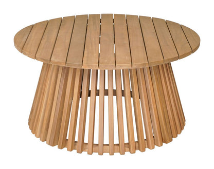 Zahara Natural Wooden Round Coffee Table