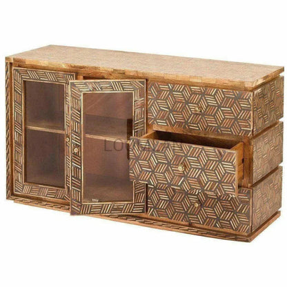 Zalerin Three Drawers Brown Sideboard