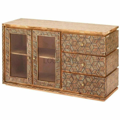 Zalerin Three Drawers Brown Sideboard
