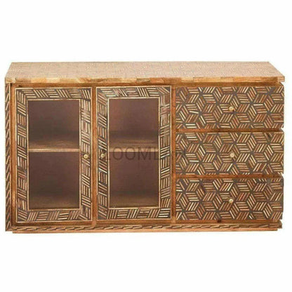 Zalerin Three Drawers Brown Sideboard