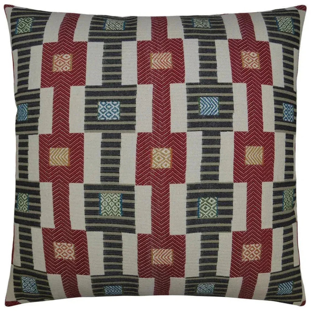 Zanzibar Red Throw Pillow With Insert