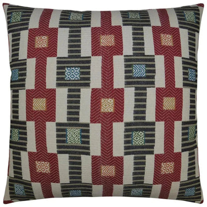 Zanzibar Red Throw Pillow With Insert