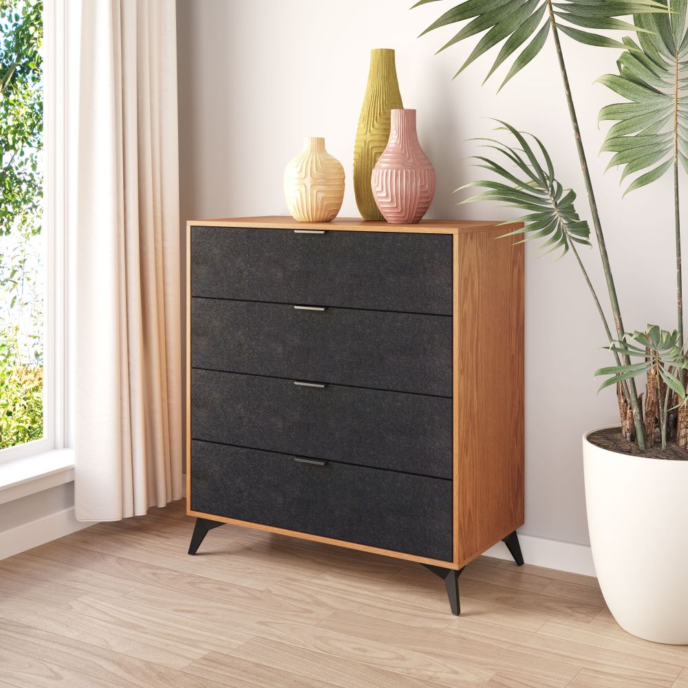 Zarif Four Drawers Wood Chest