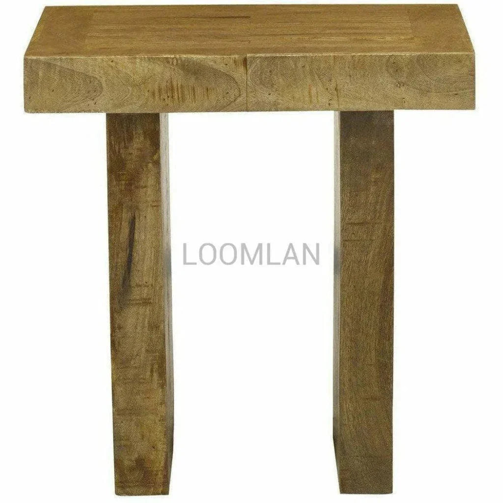 Zayvan Reclaimed Wood Planks Side Table