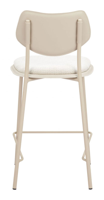Zeal White Faux Leather Counter Stool 4PC