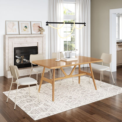 Zeal White Faux Leather Dining Chair 4PC