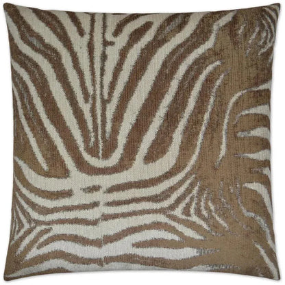 Zebrana Tan Brown Throw Pillow With Insert