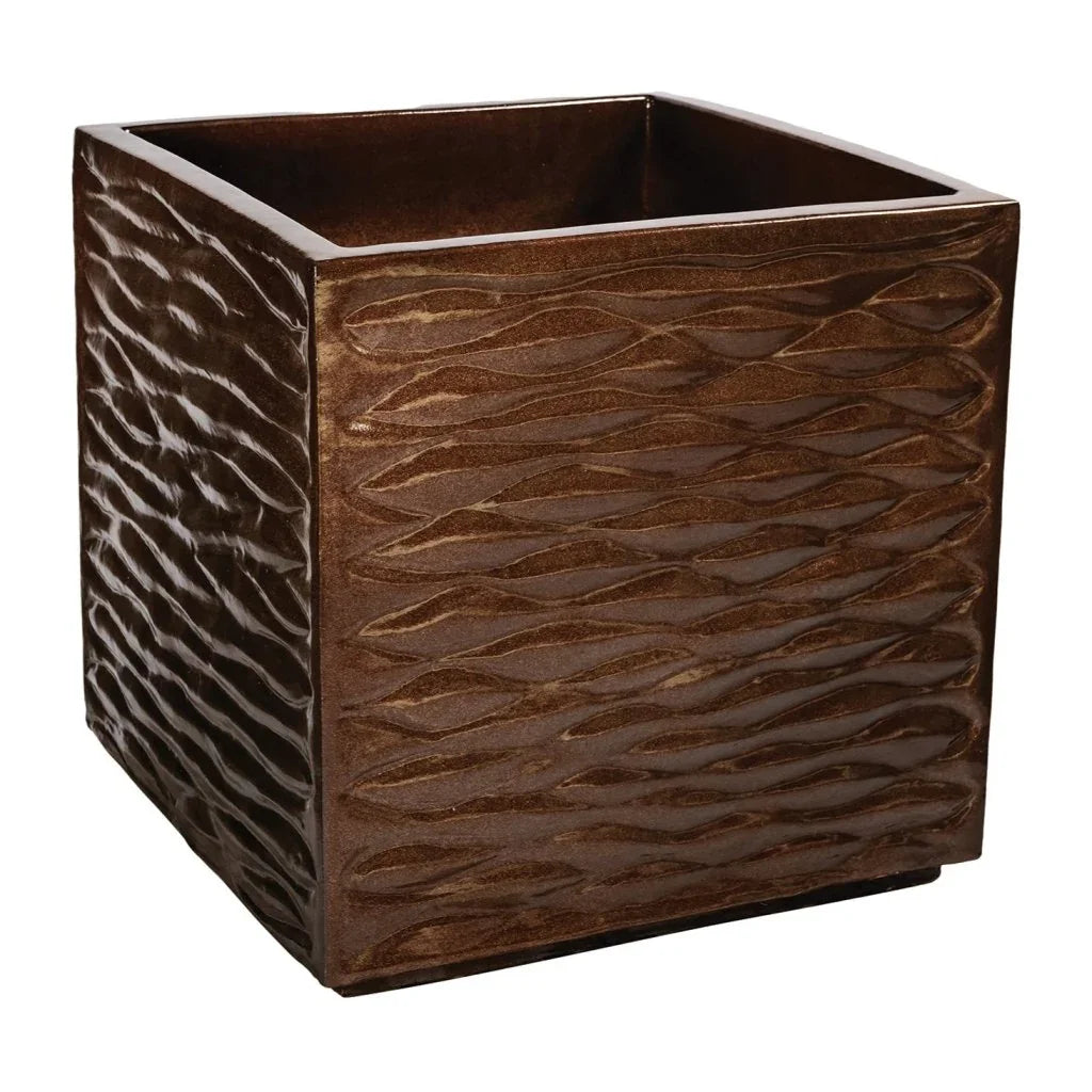 Zen Ceramic Glazed Patio Planter (Set Of 2)