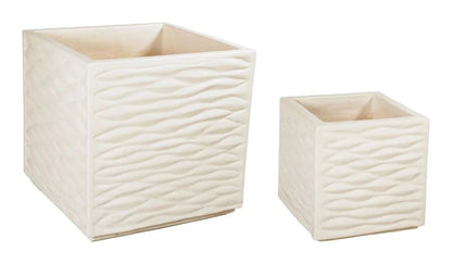 Zen Ceramic Glazed Patio Planter (Set Of 2)