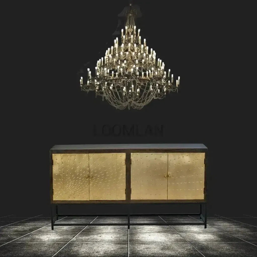 Zephana Brass Door Accent Cabinet