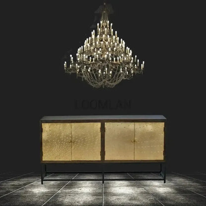 Zephana Brass Door Accent Cabinet