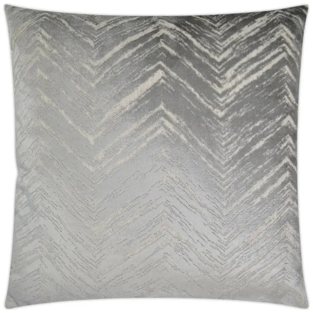 Zermatt Silver Chevron Silver Large Throw Pillow Insert