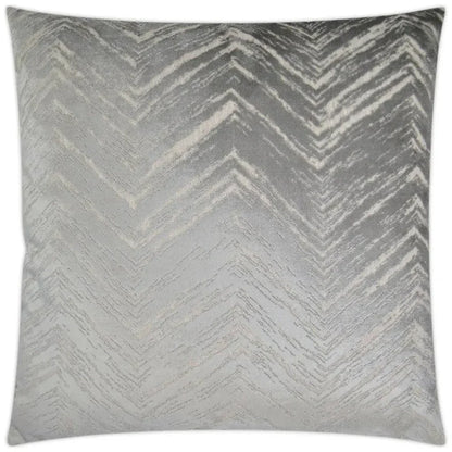 Zermatt Silver Chevron Silver Large Throw Pillow Insert