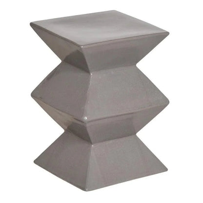 Zigzag 18"H Outdoor Decorative Garden Stool