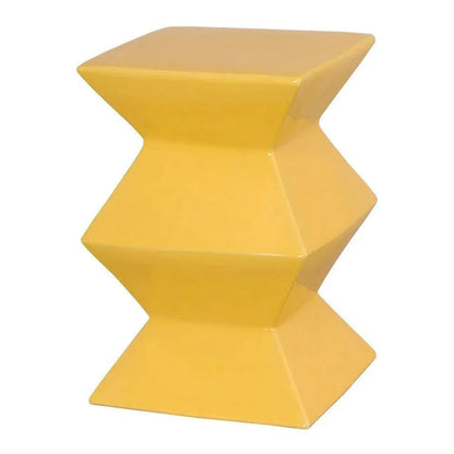 Zigzag 18"H Outdoor Decorative Garden Stool