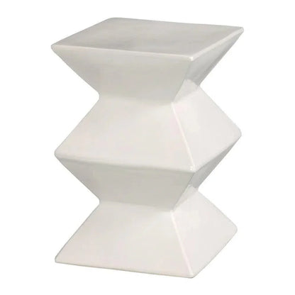 Zigzag 18"H Outdoor Decorative Garden Stool