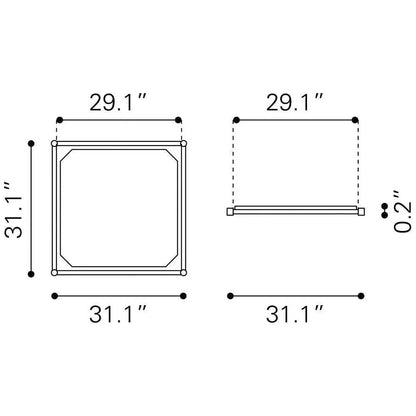 Zuo Light Gray Adjustable Shelf