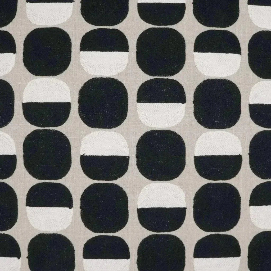 Zuri Onyx Circular Dots Black Large Throw Pillow Insert