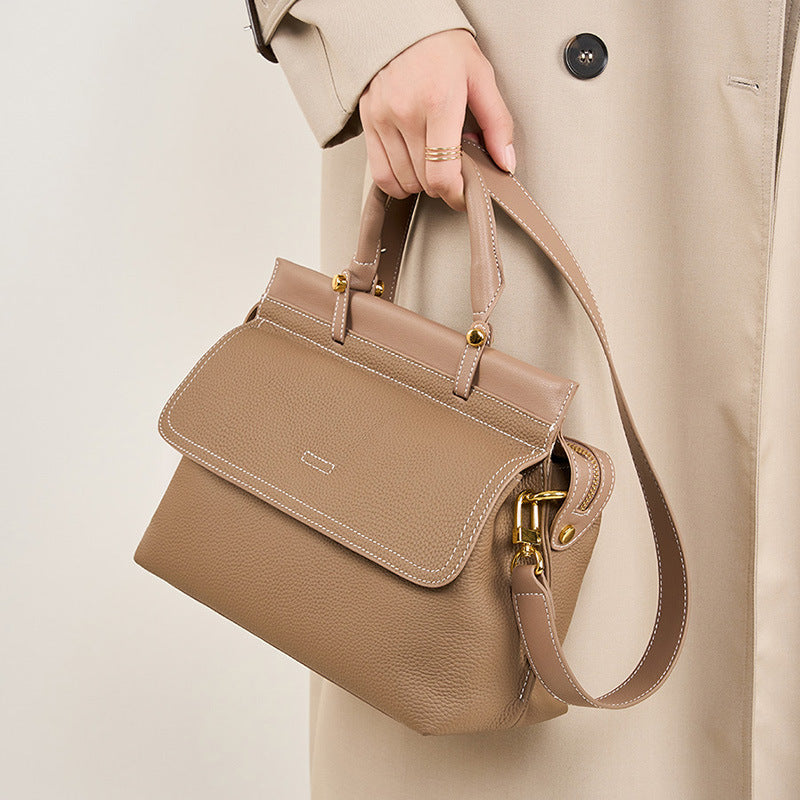 Ladies' Fashion First Layer Cowhide Handbag