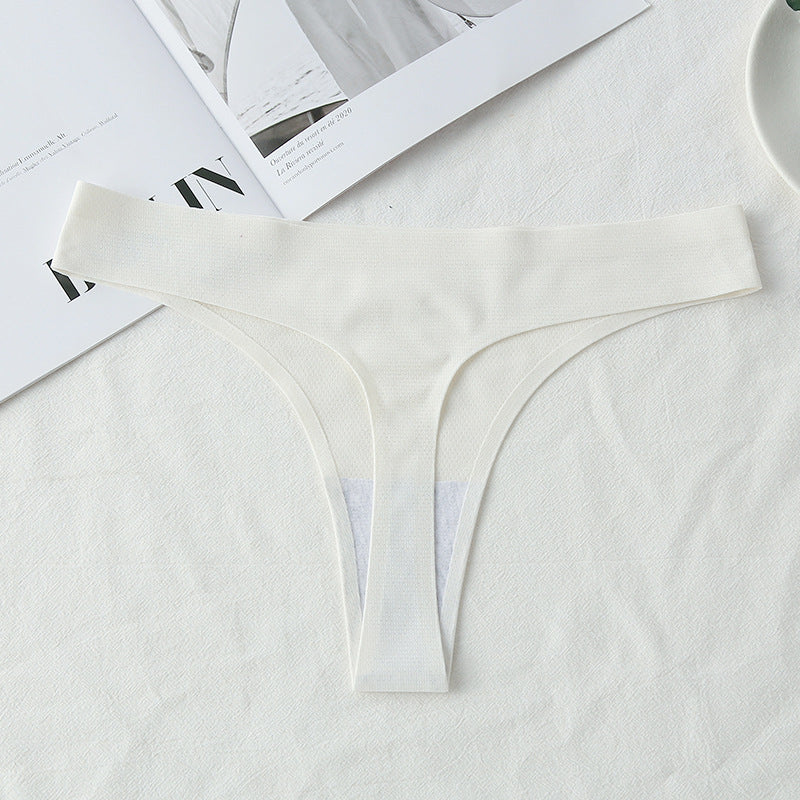 Ice Silk Women's T-Back Underwear - Comfortable & Breathable