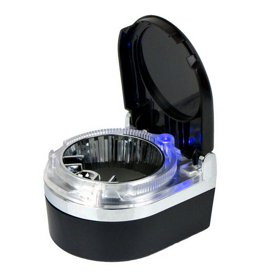 Car Ashtray with LED Light, Dual Use in Three Colors