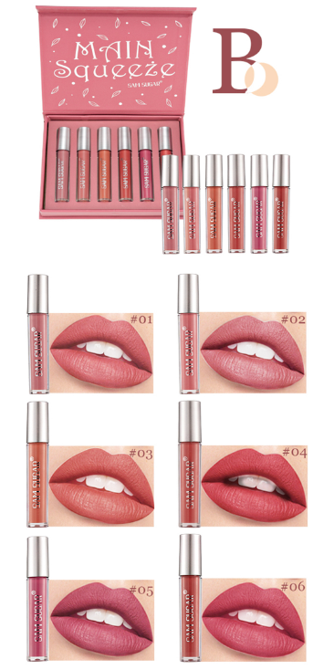 6 Colors Nonstick Earth Matte Lipstick Glaze