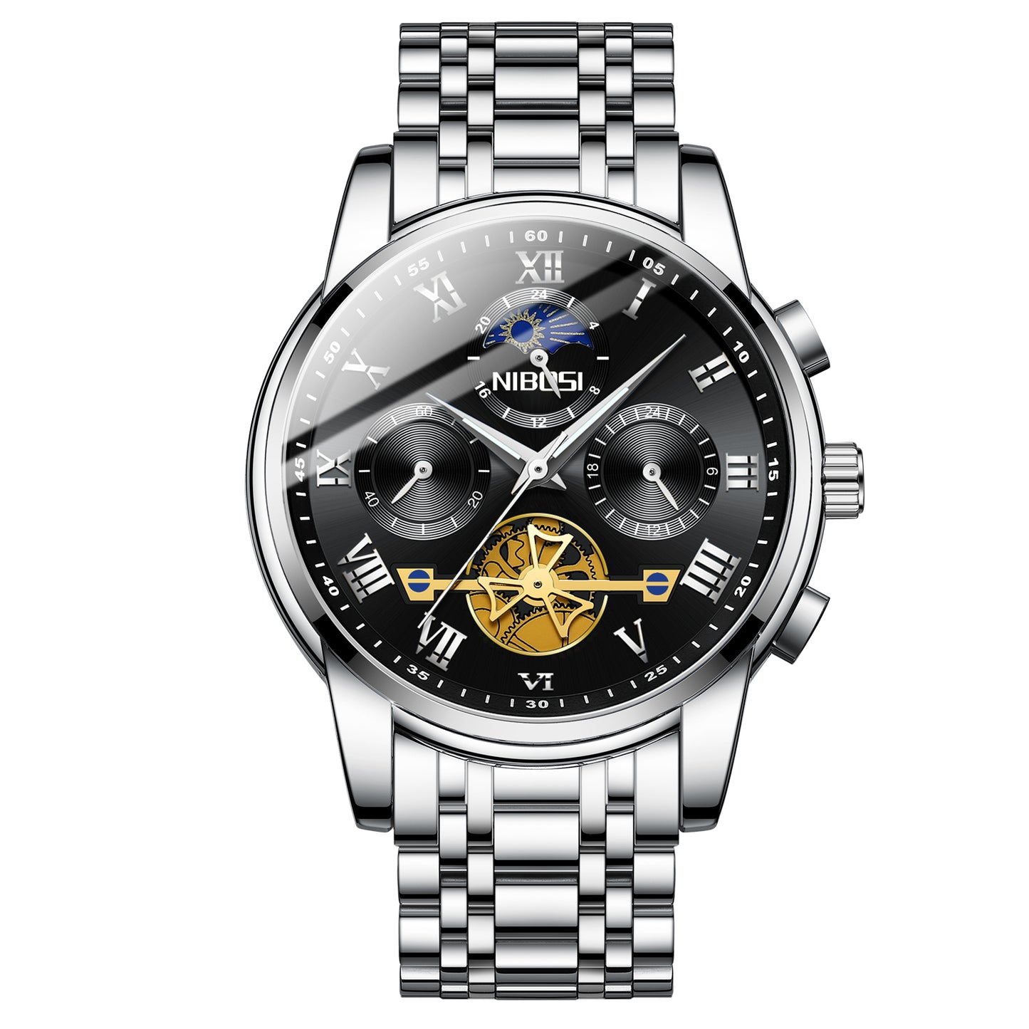 Casual Skeleton Mechanical Design Watch for Men