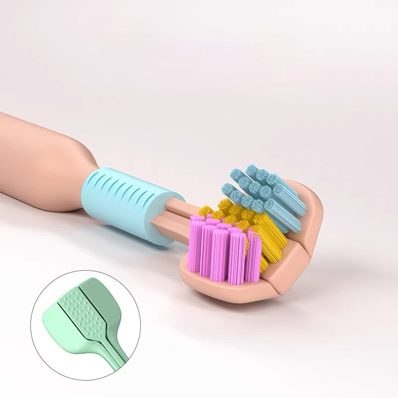 8pcs Soft Bristle Three-Sided Toothbrush Set for Oral Care