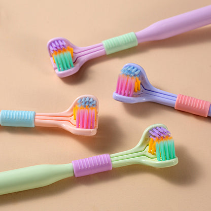 8pcs Soft Bristle Three-Sided Toothbrush Set for Oral Care
