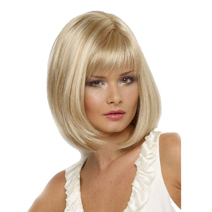 Short Straight Blonde Wig for Women - Fashion Style