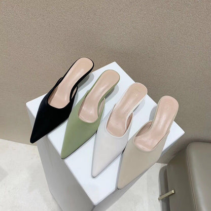 Fashionable Women's Pointed Toe Heeled Mules (2020)