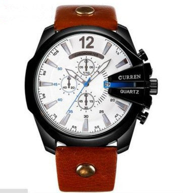 Men's Military Quartz Watch with Sporty Large Dial