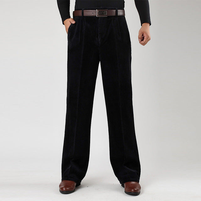 Men's Thick Corduroy Casual Pants for Middle-aged (1pc)