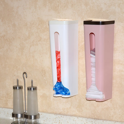 Wall-Mounted Plastic Bag Storage Organizer Box