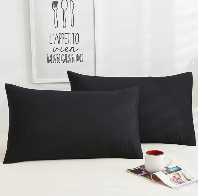 A Pair Of Pure Color Cotton Pillowcases