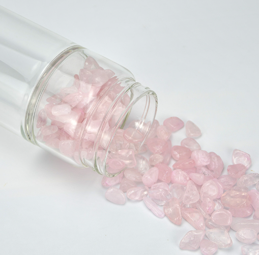 Creative Natural Colored Stone Glass Water Bottle