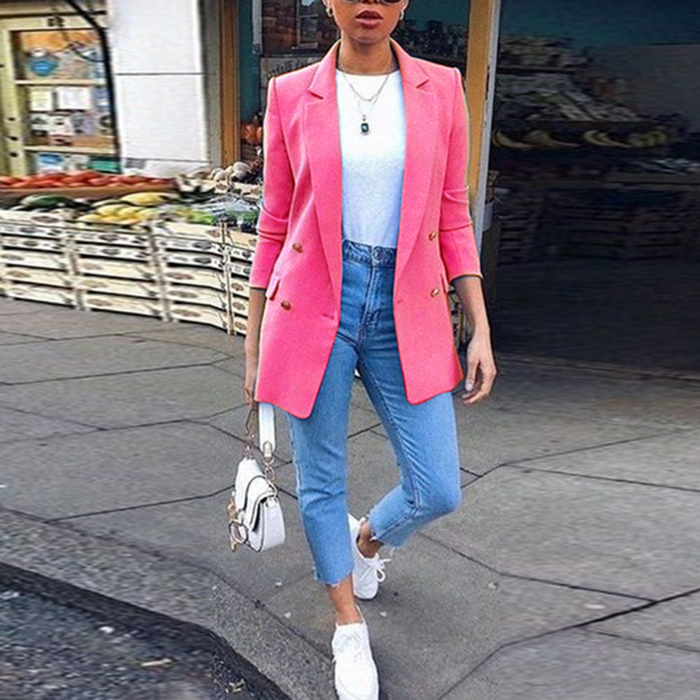 Women's Fashion Lapel Suit Jacket for Work and Events