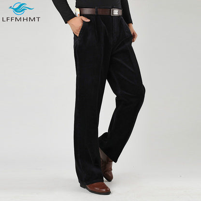 Men's Thick Corduroy Casual Pants for Middle-aged (1pc)