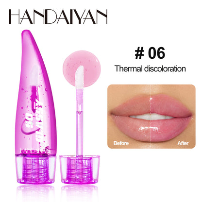 Color-Changing Pearlescent Lip Gloss with Mirror Finish