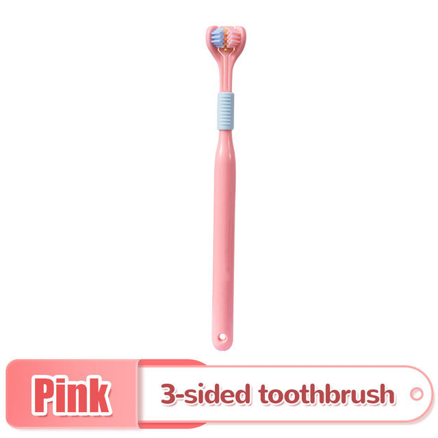 8pcs Soft Bristle Three-Sided Toothbrush Set for Oral Care