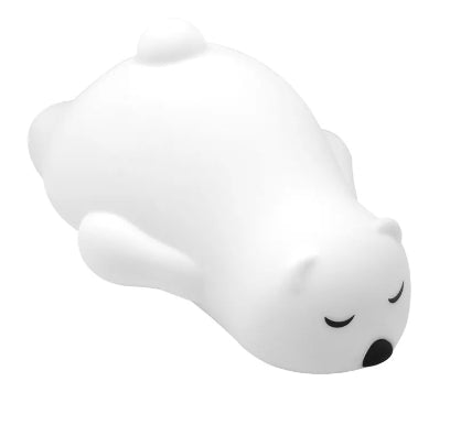Amazon Bear Silicone Night Light - USB Rechargeable Colorful Decor